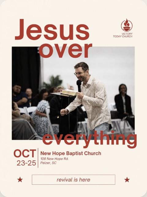 Jesus over everything revival flyer